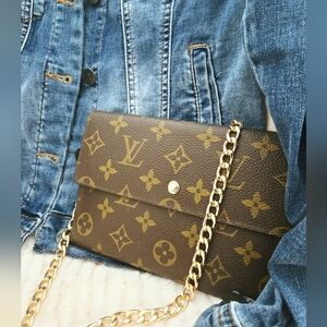 Authentic LOUIS VUITTON LV Pochette Passporte Wallet Card Holder Clutch WOC